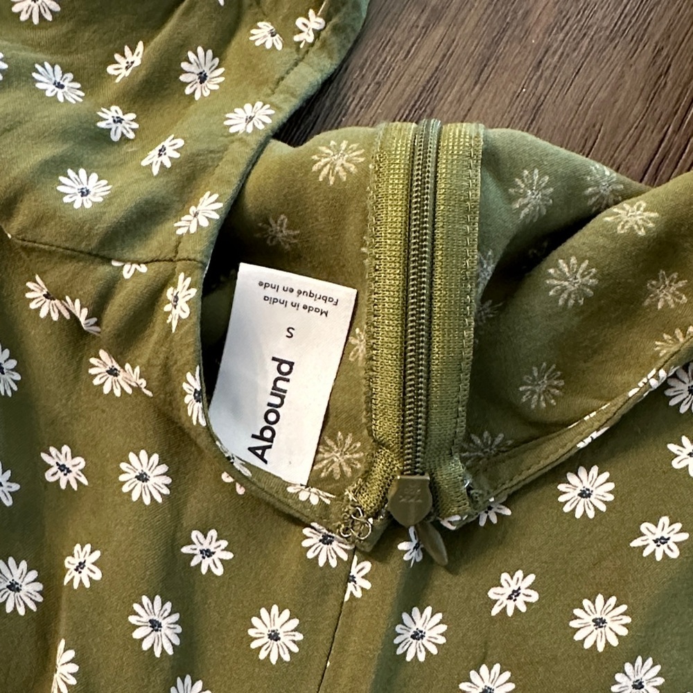 Abound Green Floral Short Sleeve Dress - Picture 6 of 6